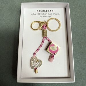 BaubleBar Intial Attraction C Purse Key Chain Bag Charm Love At First Sight New
